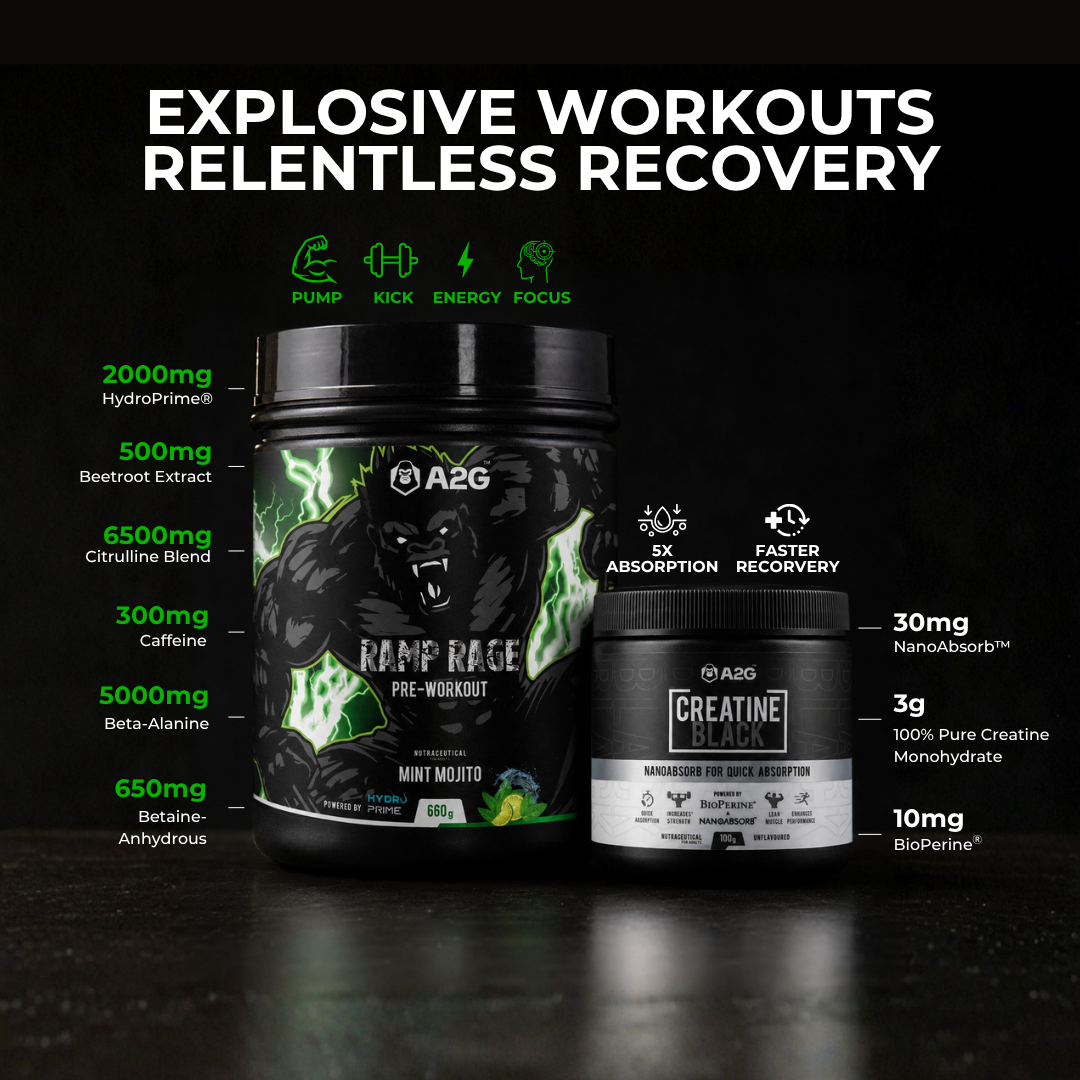 Ramp Rage Pre-Workout (660gm) & Creatine Black( 100gm ) Combo
