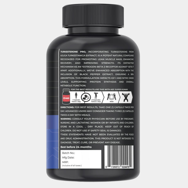 TURKESTERONE PRO | Ajuga Turkestanica Extract for Muscle Growth - a2glifestyle