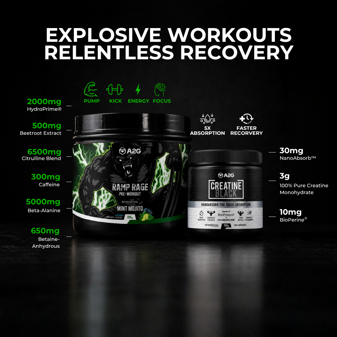 Ramp Rage Pre-Workout (330gm) & Creatine Black( 100gm ) Combo