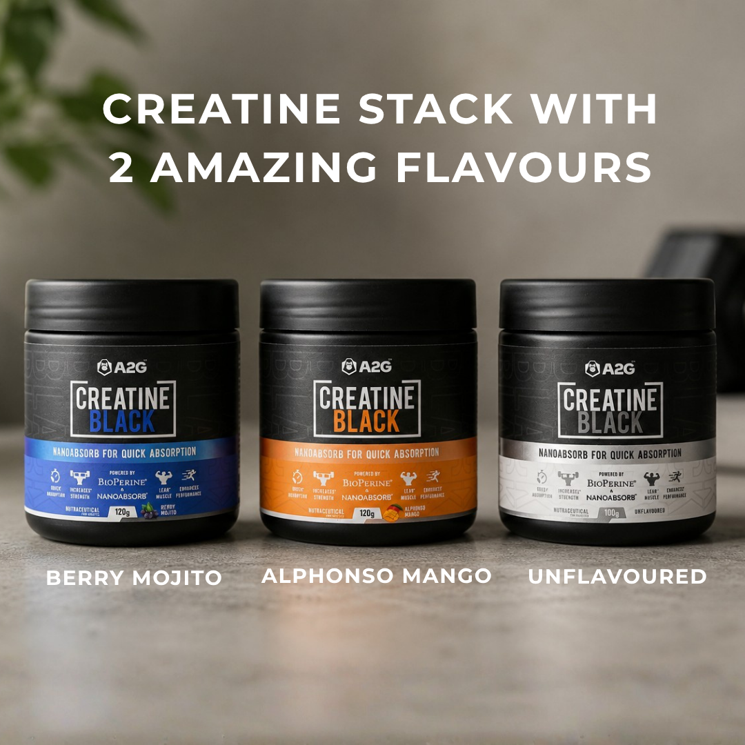 Creatine Black Combo Stack | 340 grams - A2G Lifestyle