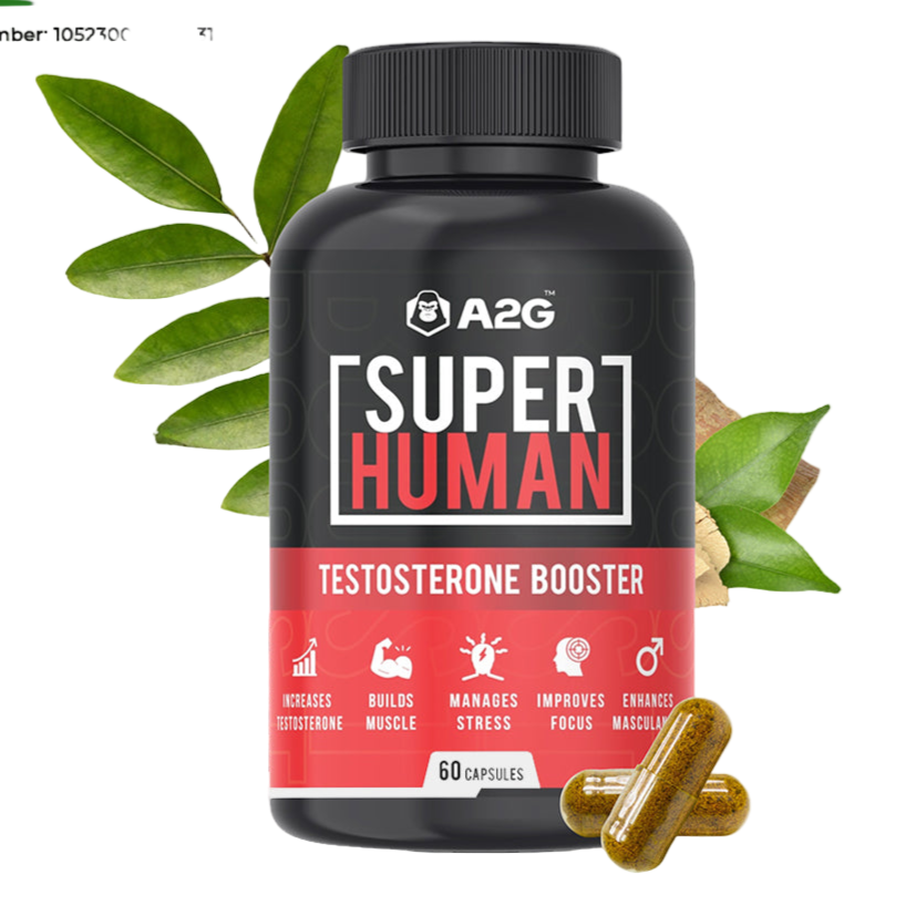 SUPERHUMAN | Advanced Testosterone Booster for Men (60 Capsules, Pack of 1) - A2G Lifestyle