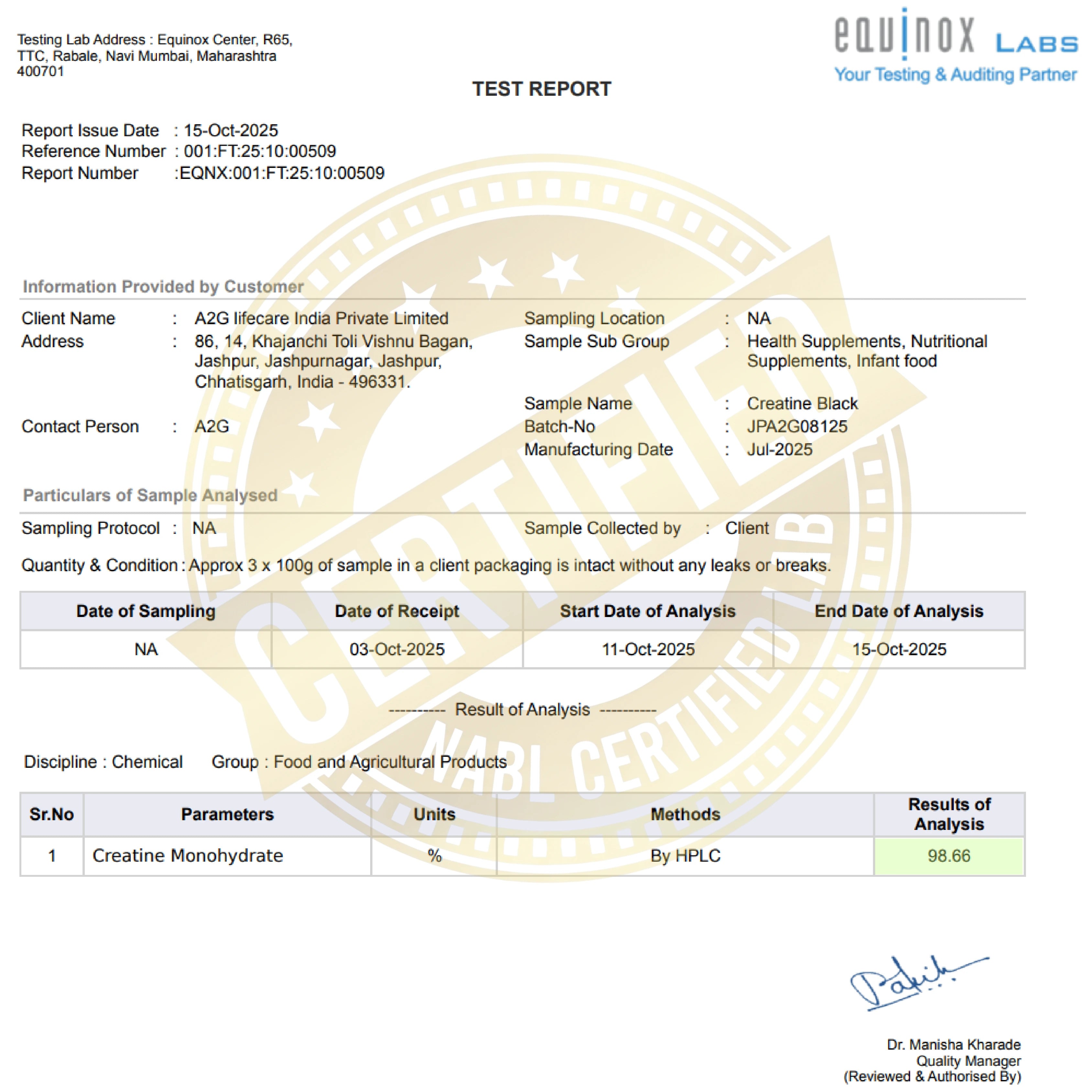 Creatine Black | 100 gram