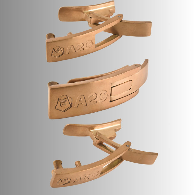A2G Powerlifting 10 MM Brass Lever belt - a2glifestyle