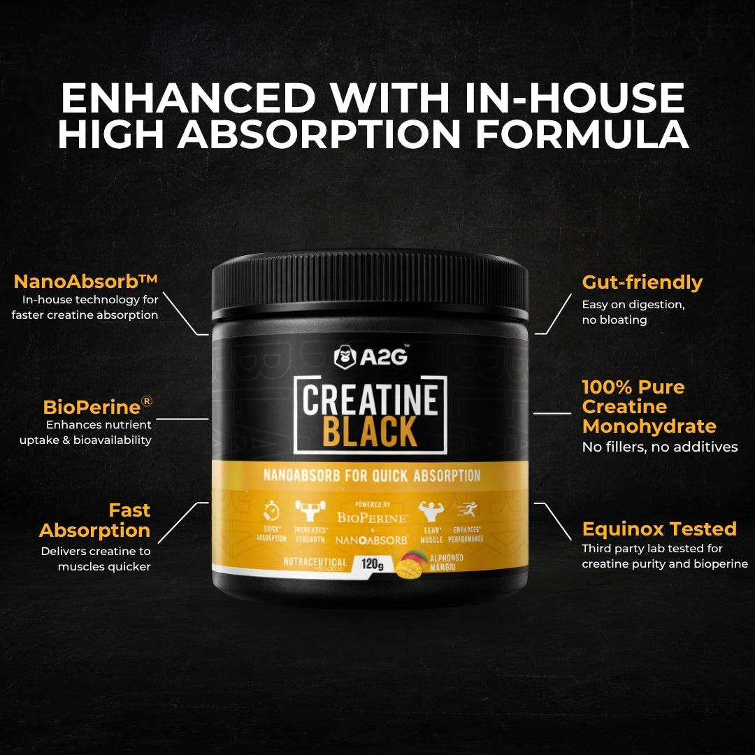 Creatine Black 100g | Alphonso Mango - A2G Lifestyle