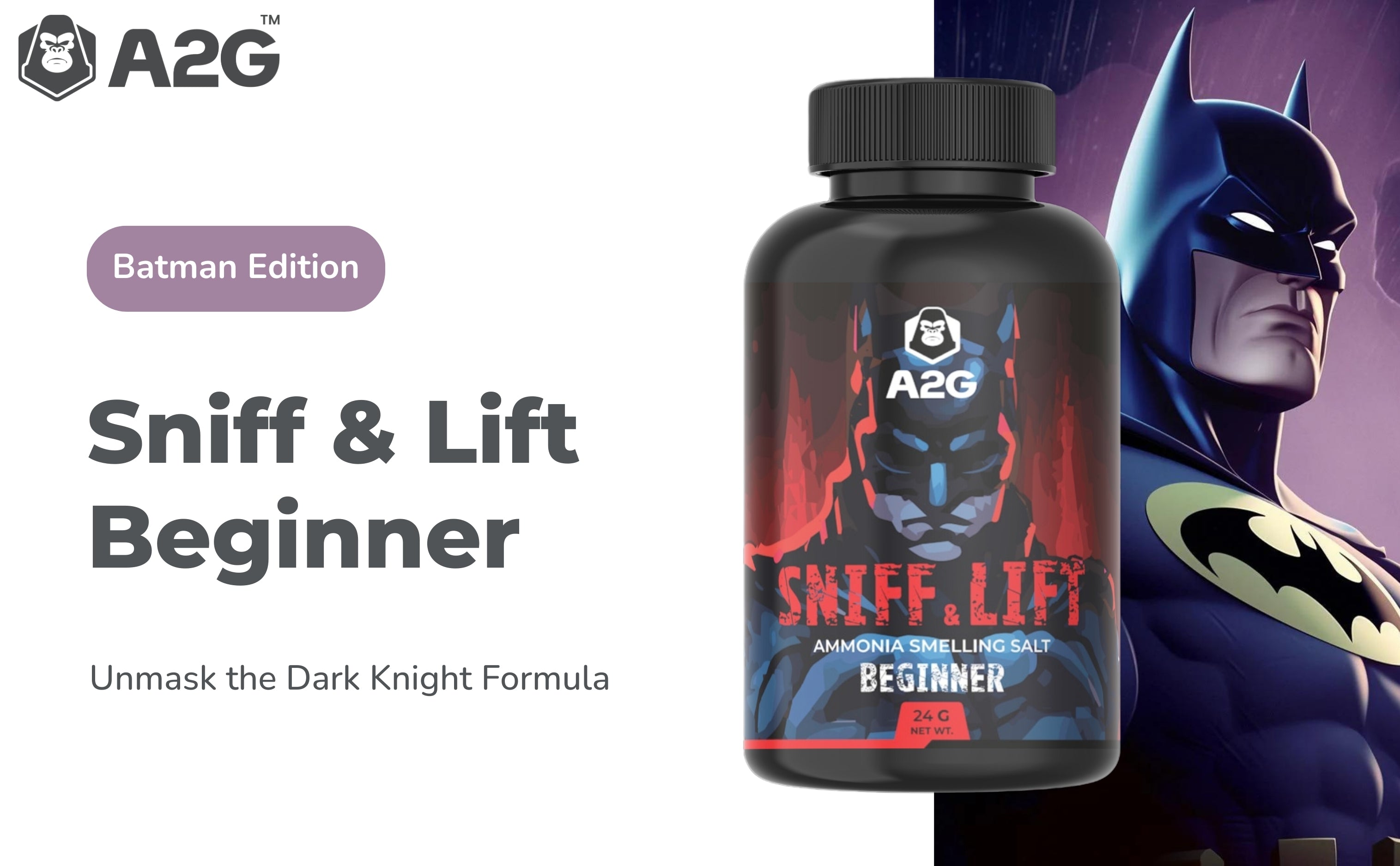 A2G Sniff & Lift Ammonia Smelling Salt - Batman Edition (beginners)
