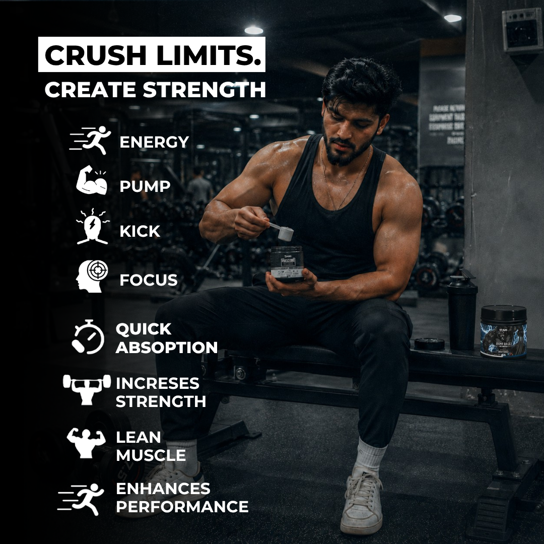 Ramp Rage Pre-Workout (660gm) & Creatine Black( 100gm ) Combo