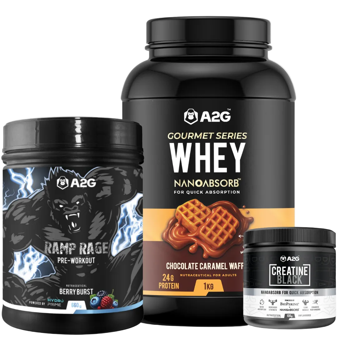 A2G full stack – Pre-workout, Whey Protein & Creatine