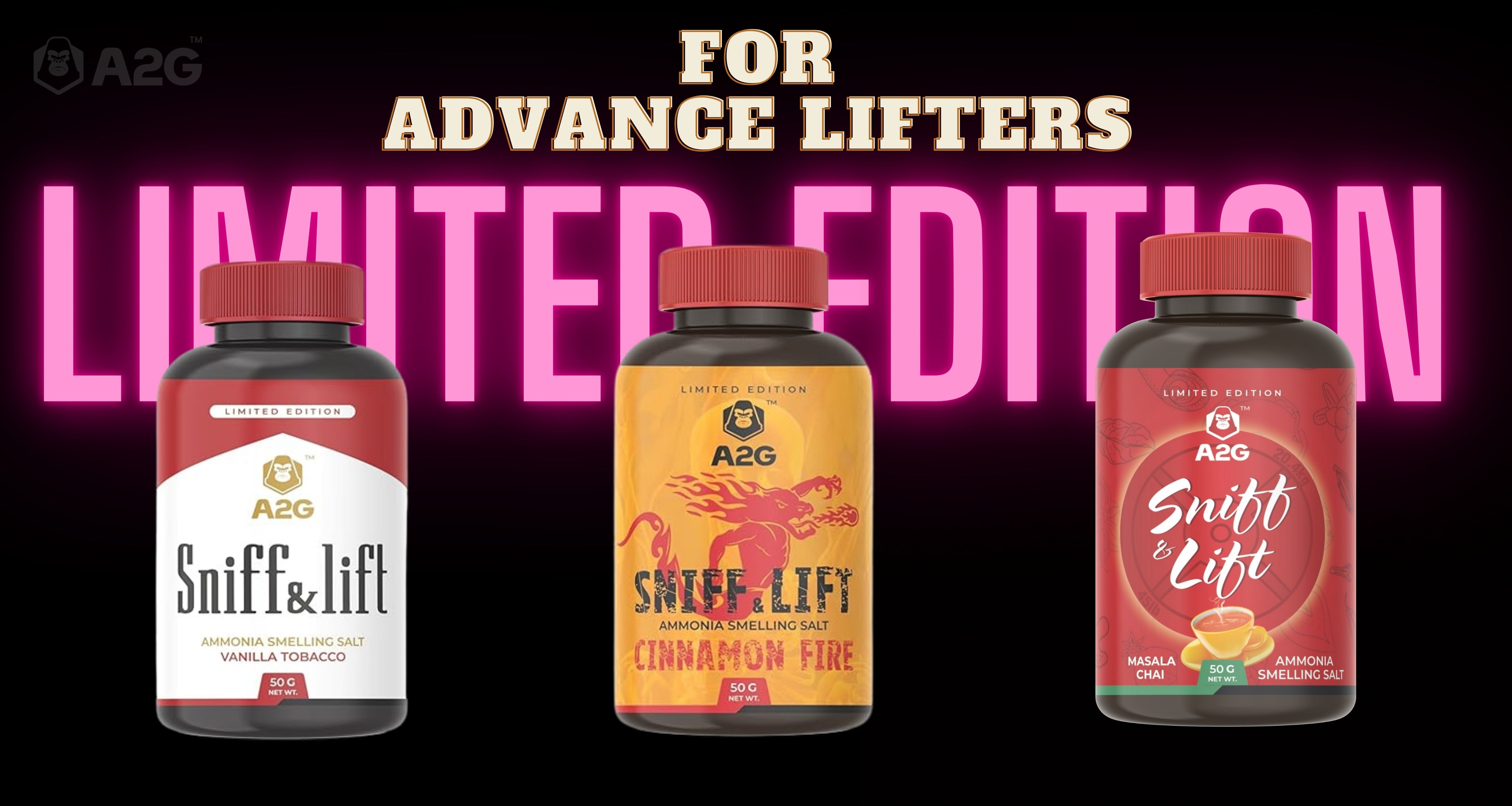 A2G Sniff & Lift Ammonia smelling Salt - LIMITED EDITION : CINNAMON FI