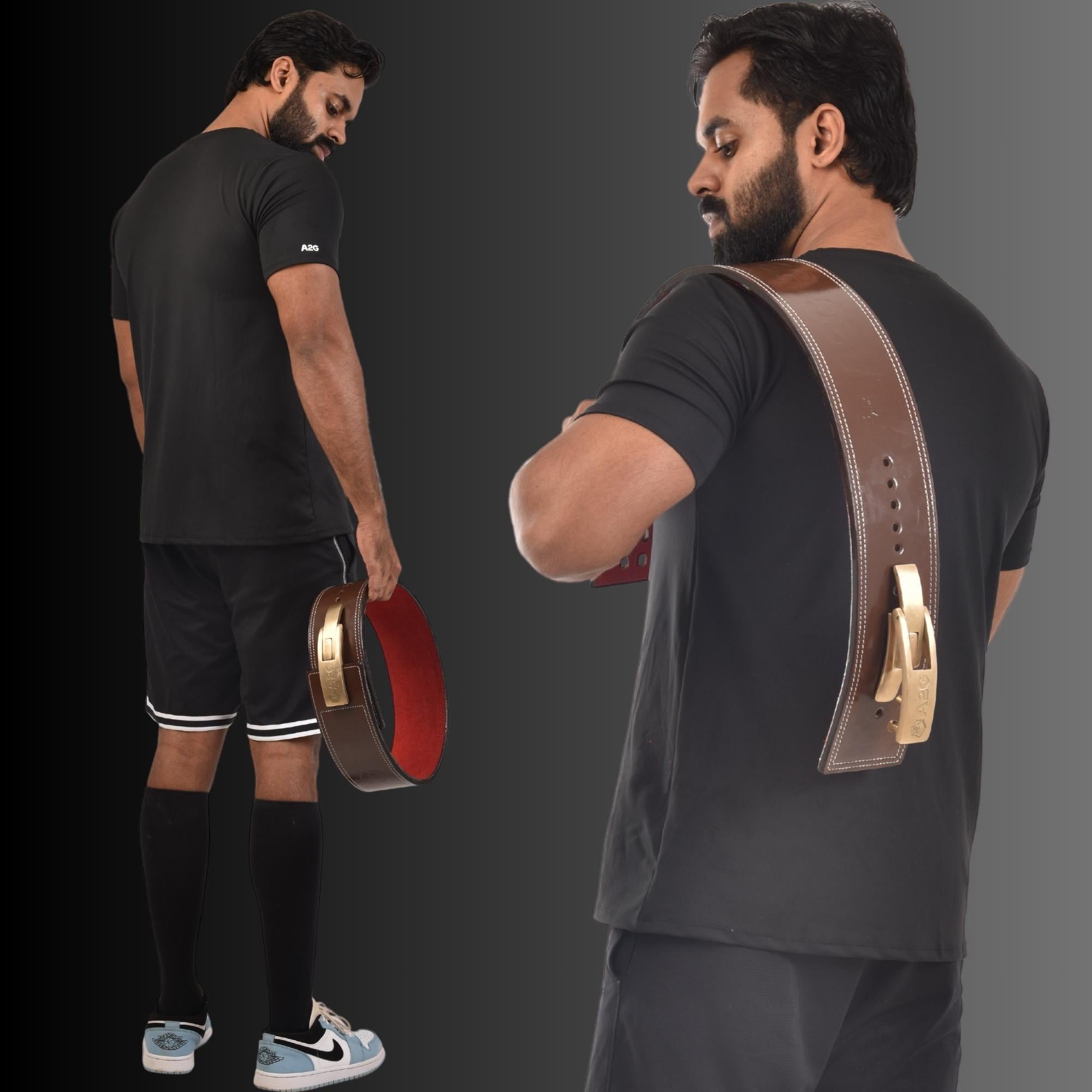 A2G Powerlifting 10 MM Brass Lever belt - a2glifestyle