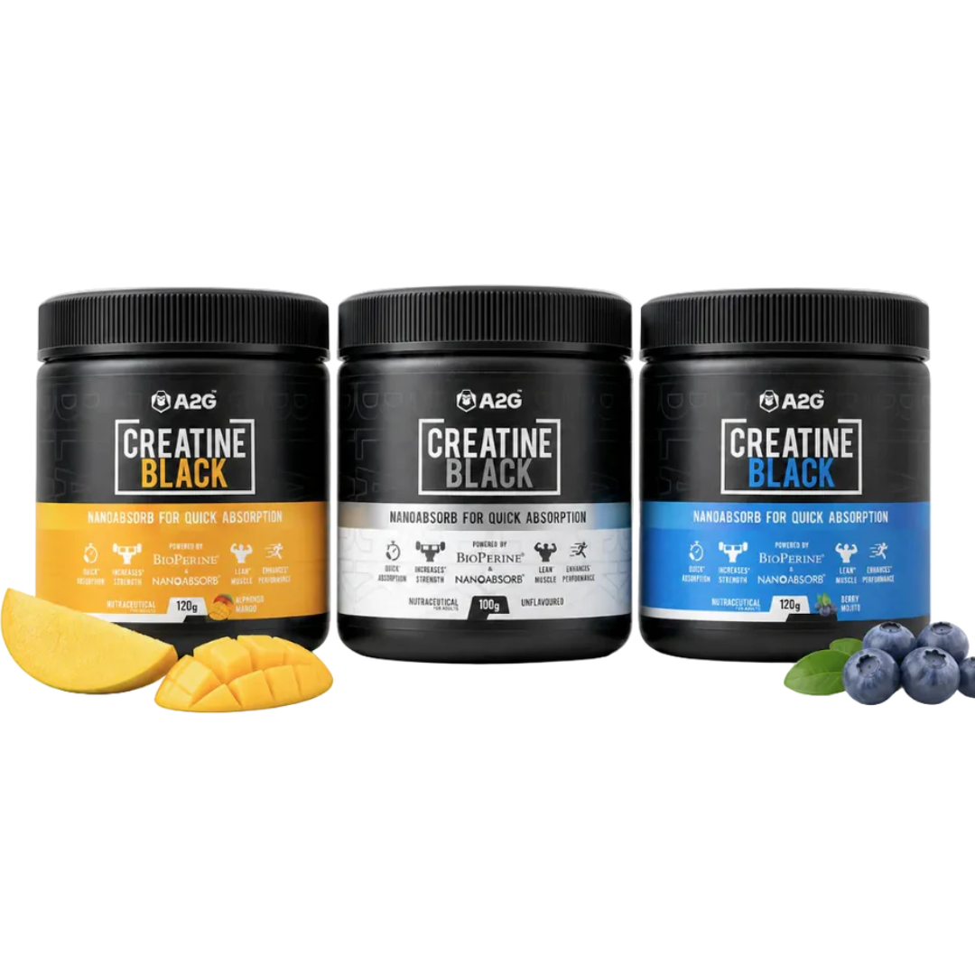 Creatine Black Combo Stack | 340 grams - A2G Lifestyle