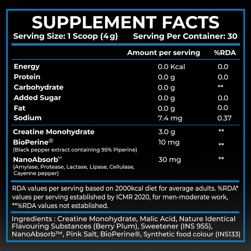 A2G Creatine Black Combo | 240 grams (Flavoured) - A2G Lifestyle