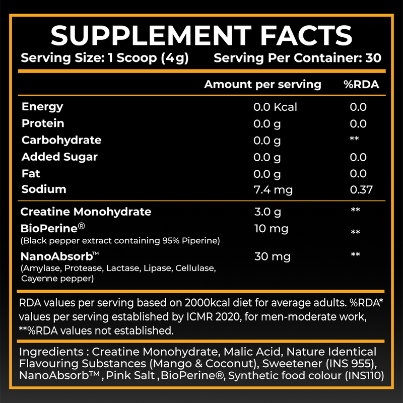 A2G Creatine Black Combo | 240 grams (Flavoured) - A2G Lifestyle
