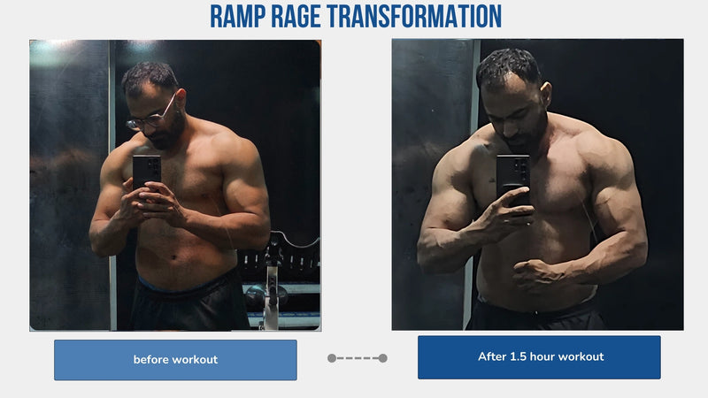 Ramp Rage Pre-Workout - India’s First 22g Scoop Formula - Berry Burst (30 Serving) - A2G Lifestyle